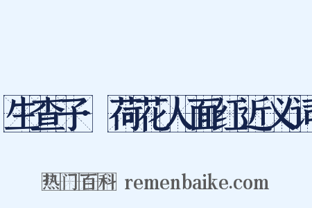 生查子·荷花人面红近义词是什么意思的图片